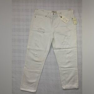 Lucky Brand Sienna Slim Boyfriend white Jeans